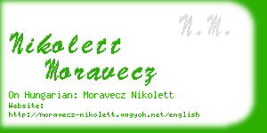 nikolett moravecz business card